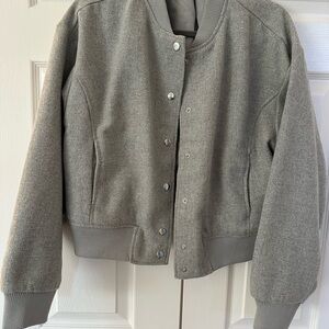 H&M Women's Heather Gray Bomber Jacket